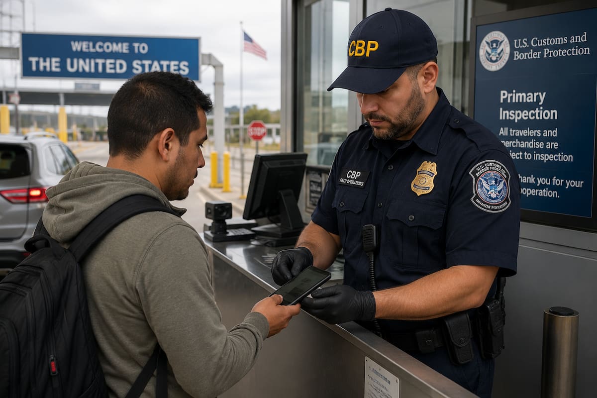 ¿Te pueden revisar el celular al entrar a Estados Unidos? La CBP explica en qué casos ocurre, qué información puede consultar y qué pasa si te niegas