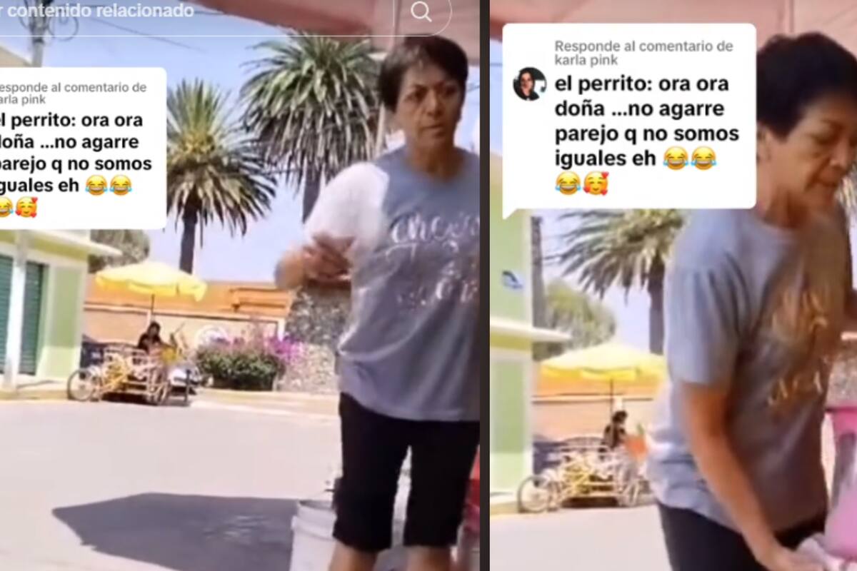 Mujer les tira agua a hombresque se encontraban sentados en la banqueta, alegando que estaban en su propiedad