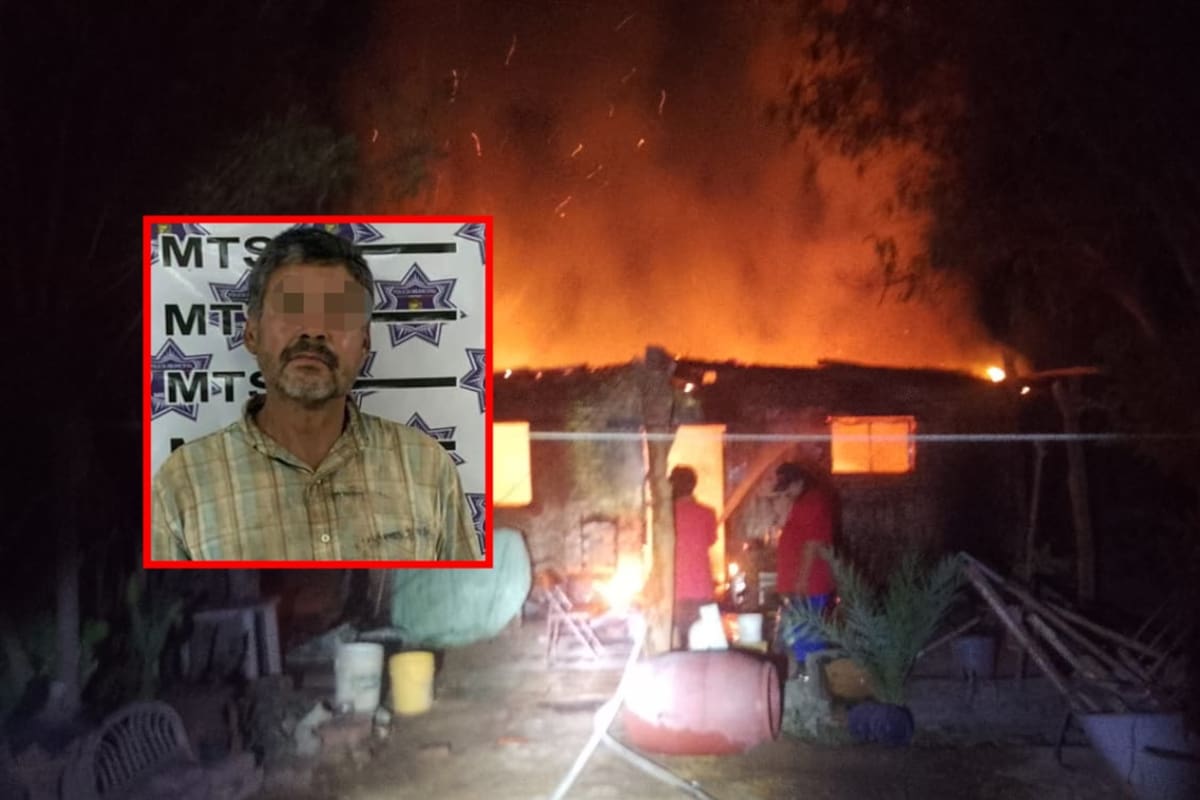 Sujeto prende fuego a la vivienda de una adulta mayor; es detenido