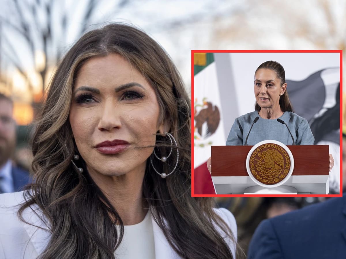 Kristi Noem se reunirá con Claudia Sheinbaum en México. | Crédito: AP/Presidencia