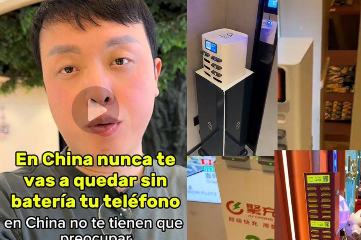 Hombre muestra cómo en China existen power banks en cualquier rincón para que no te quedes sin batería