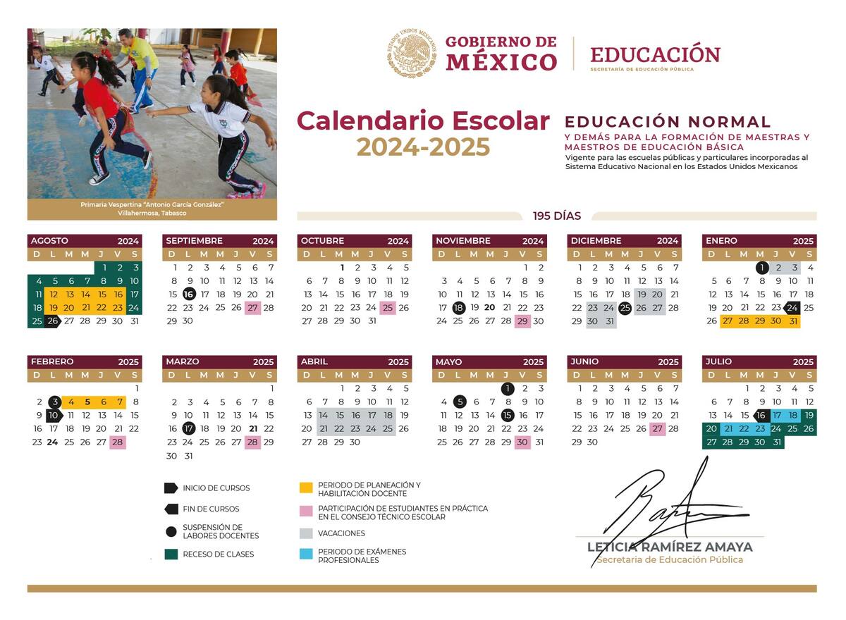 Calendario Escolar.