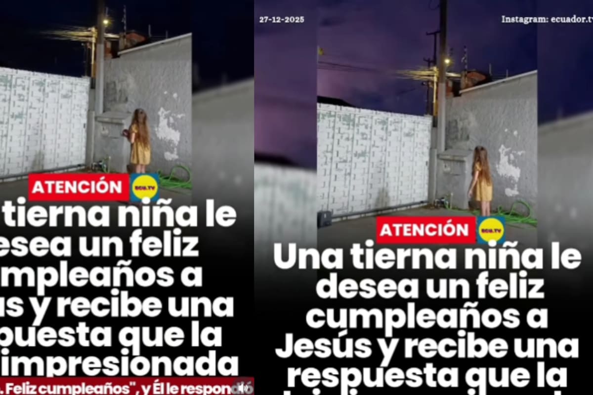 Niña le desea feliz cumpleaños a Jesús y recibe una señal en el cielo