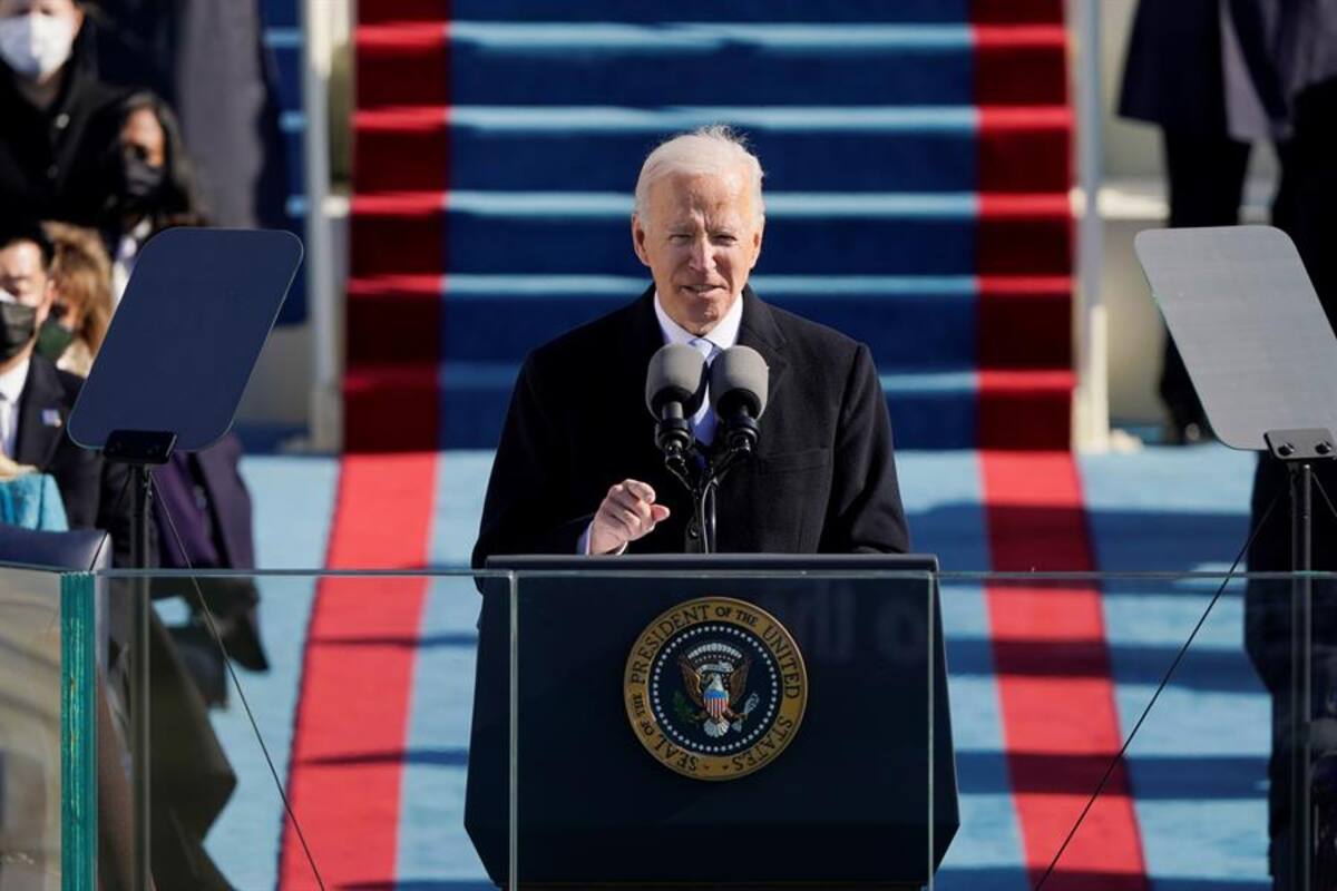 Toma de posesión de Biden: "Debemos poner fin a esta guerra incivil" y otras frases del primer discurso del nuevo presidente de Estados Unidos