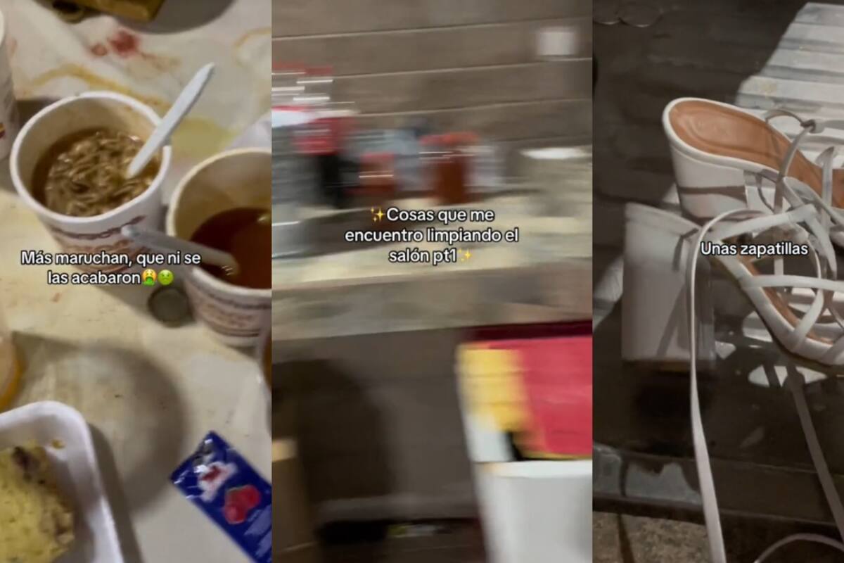 Dueña de local muestra todos los objetos que se encuentran tras un evento