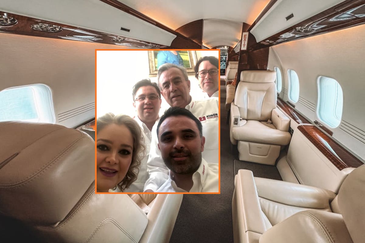 Familiares de Rocha Moya y su secretario de Finanzas habrían volado en jets privados con costos superiores a 500 mil pesos por trayecto, de acuerdo con reportes difundidos en redes sociales