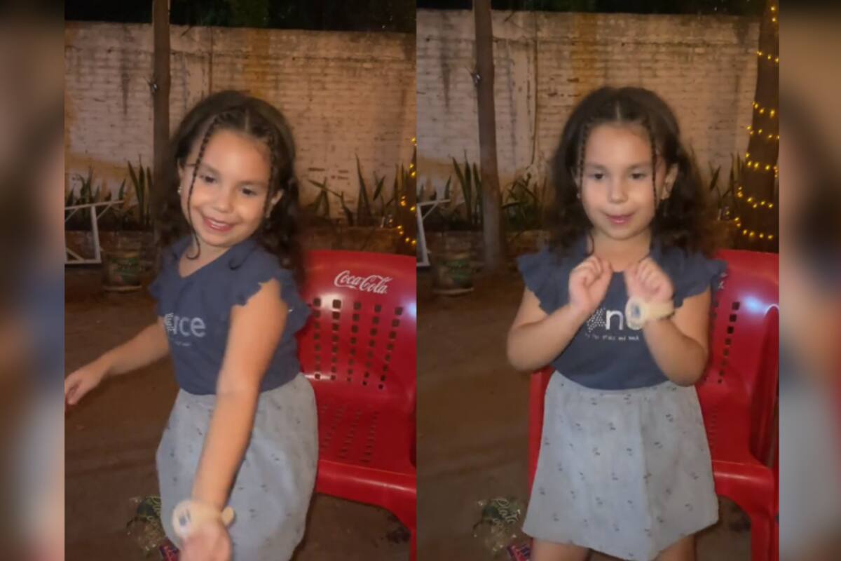 VIRAL: niña se aprende el Juramento a la Bandera con una graciosa coreografía