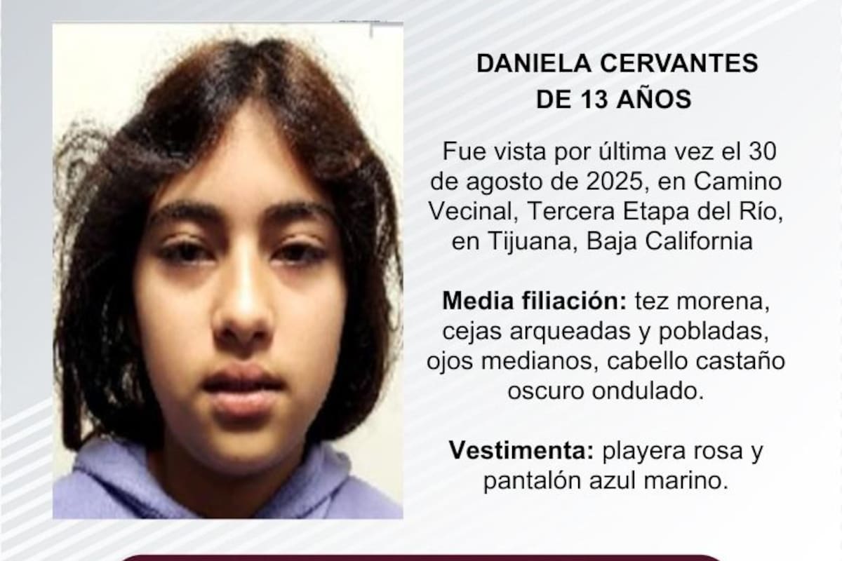 Se busca a Daniela Cervantes de 13 años