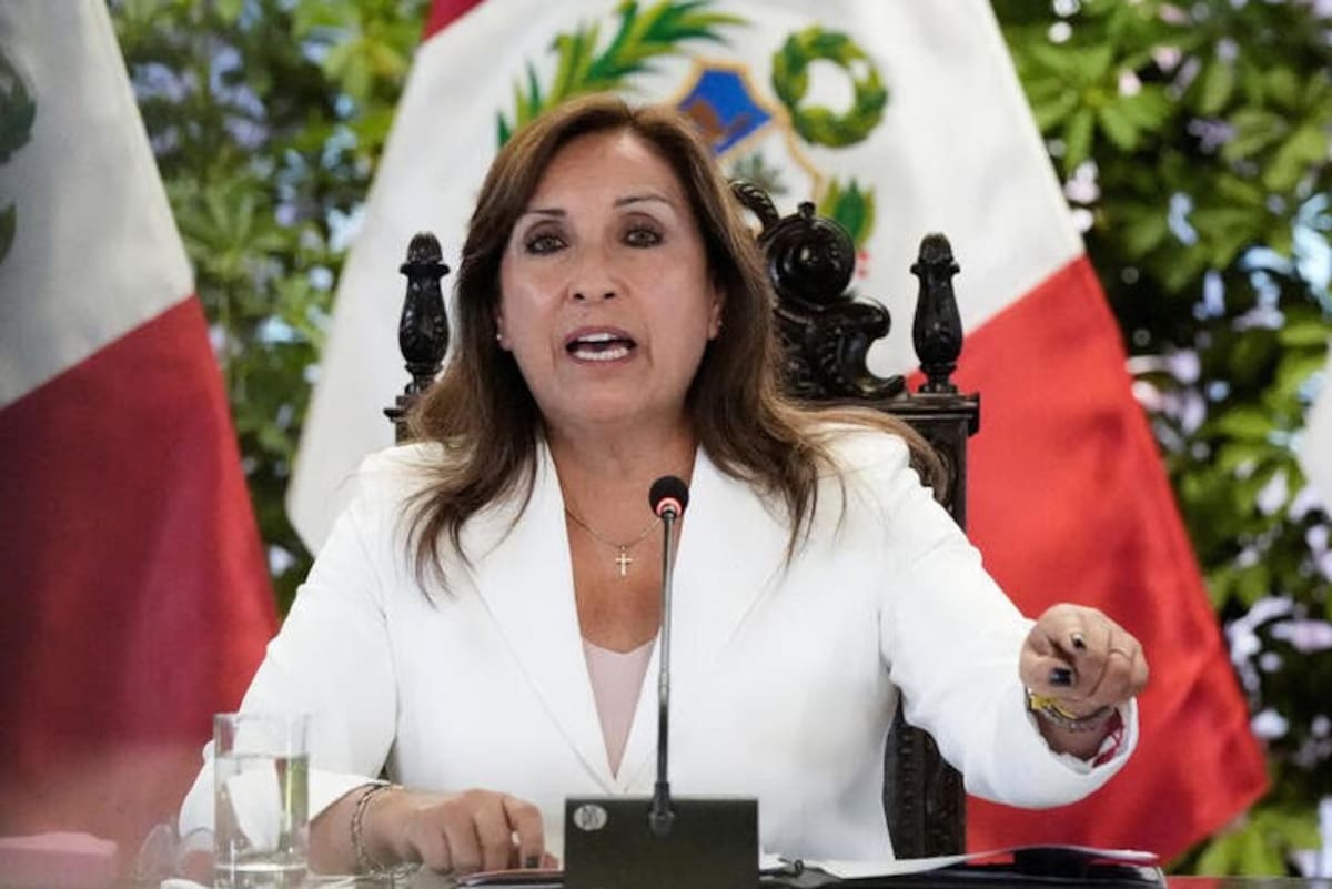 Foto del martes de la presidenta de Peru Dina Boluarte en un encuentro con la prensa extranjera en Lima
Ene 24, 2023. REUTERS/Angela Ponce