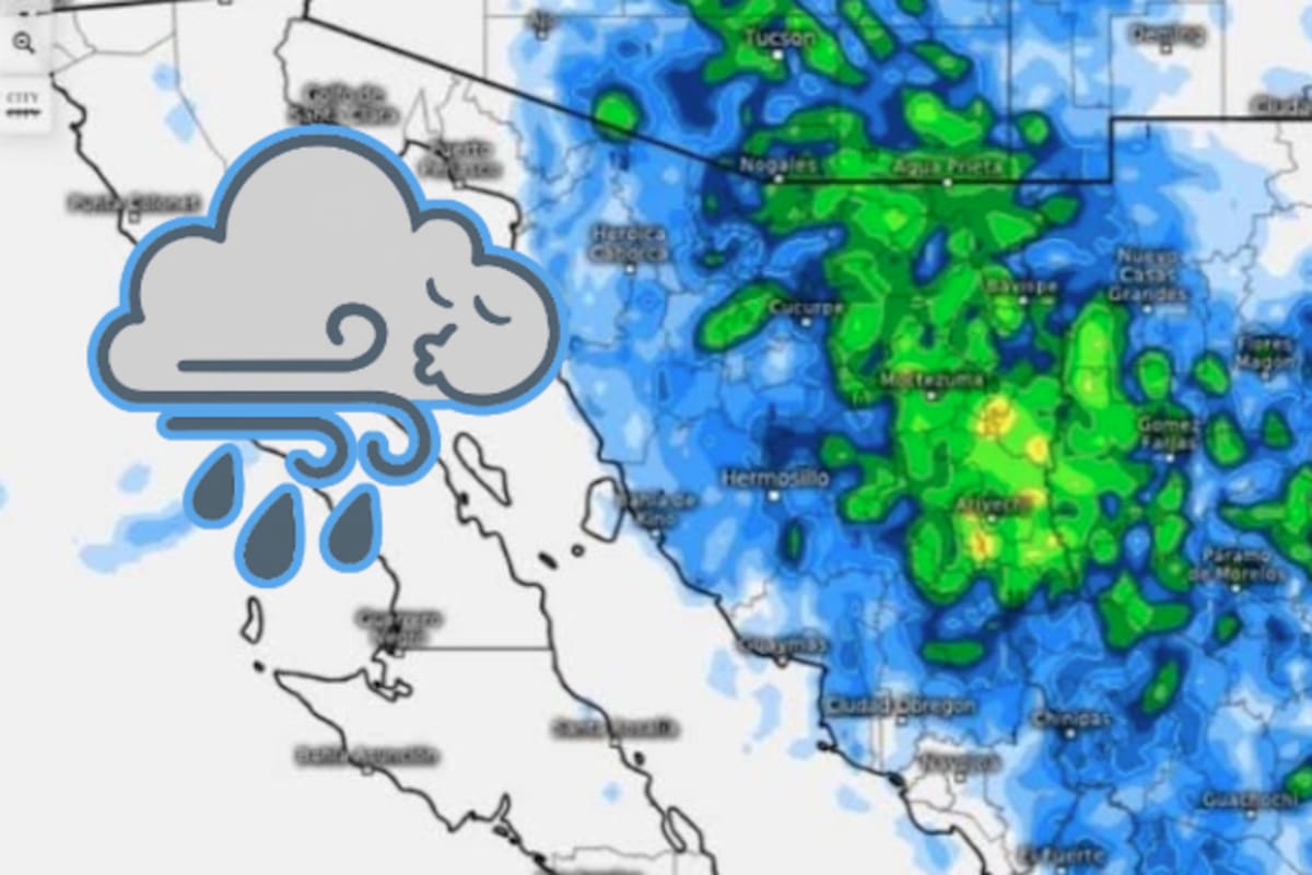 Lluvias intensas, calor sofocante y vientos de hasta 65 km/h azotan Sonora por efecto del monzón mexicano