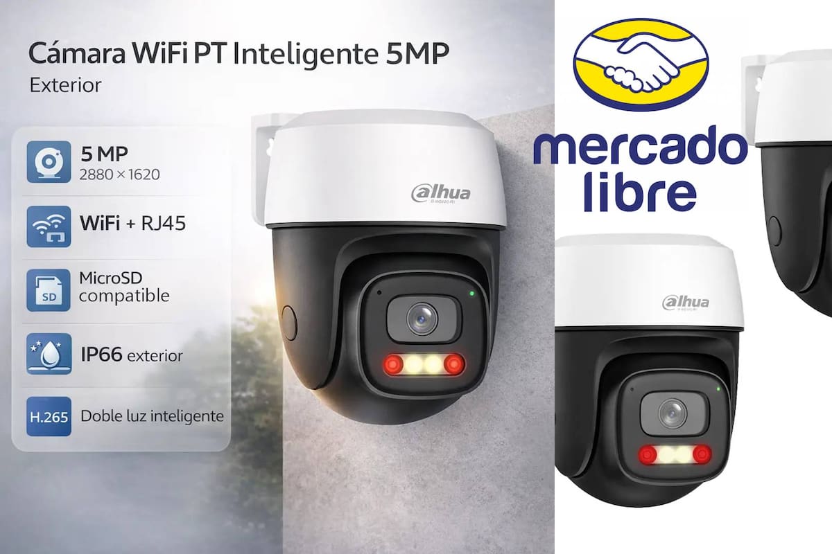 Mercado Libre vende por menos de 1,000 pesos un kit de cámaras con visión nocturna para vigilancia inteligente de hogares y negocios; estas son sus características