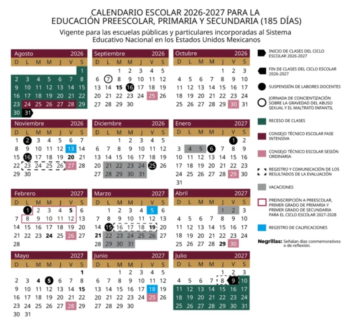 SEP presenta propuesta del calendario escolar 2026-2027: estas son las fechas clave para el próximo ciclo