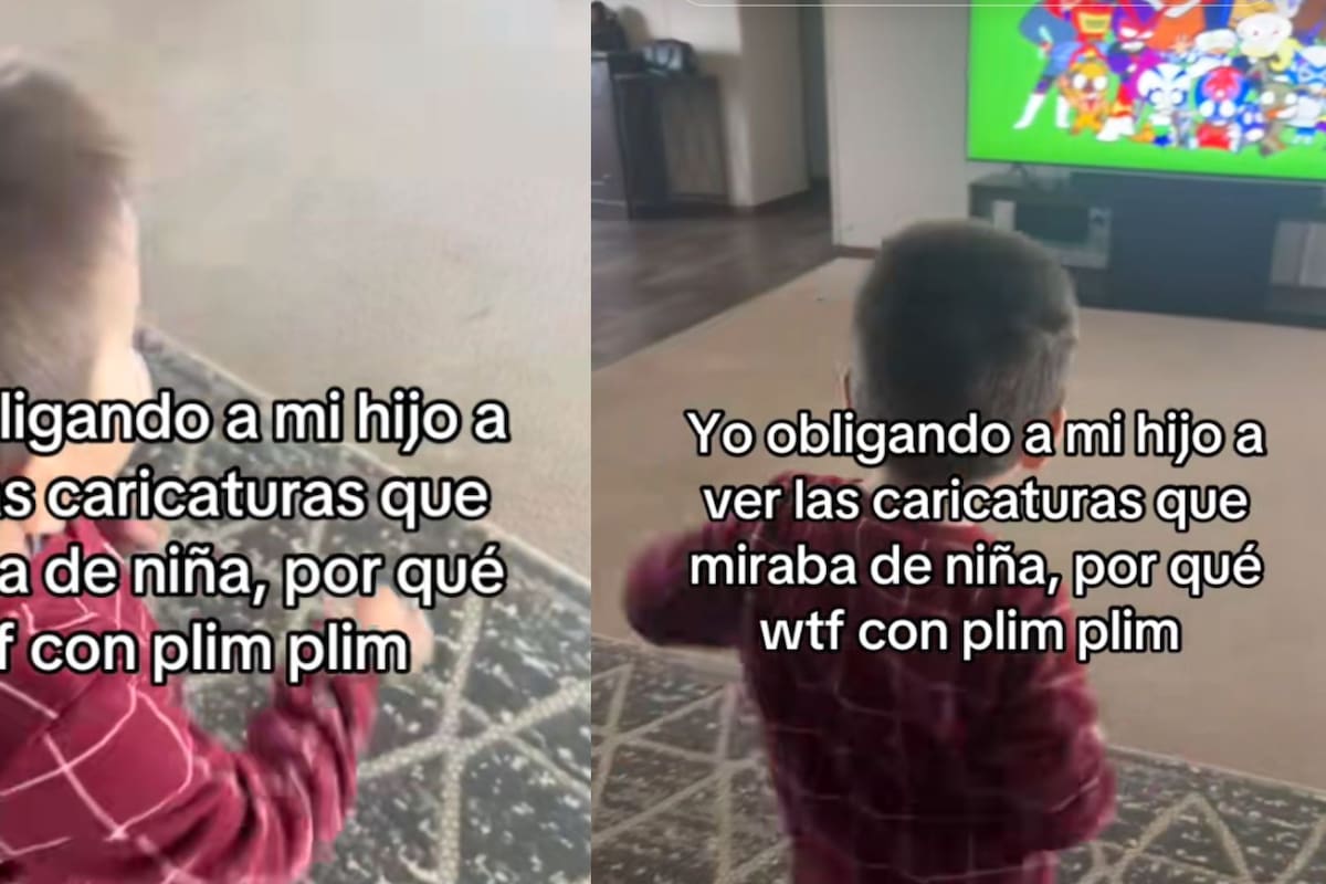 Mujer obliga a su hijo a ver las caricaturas que ella miraba de niña
