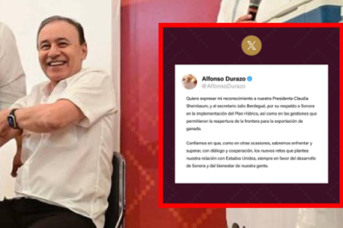 Alfonso Durazo reconoce apoyo de Claudia Sheinbaum y Julio Berdegué en temas clave para Sonora
