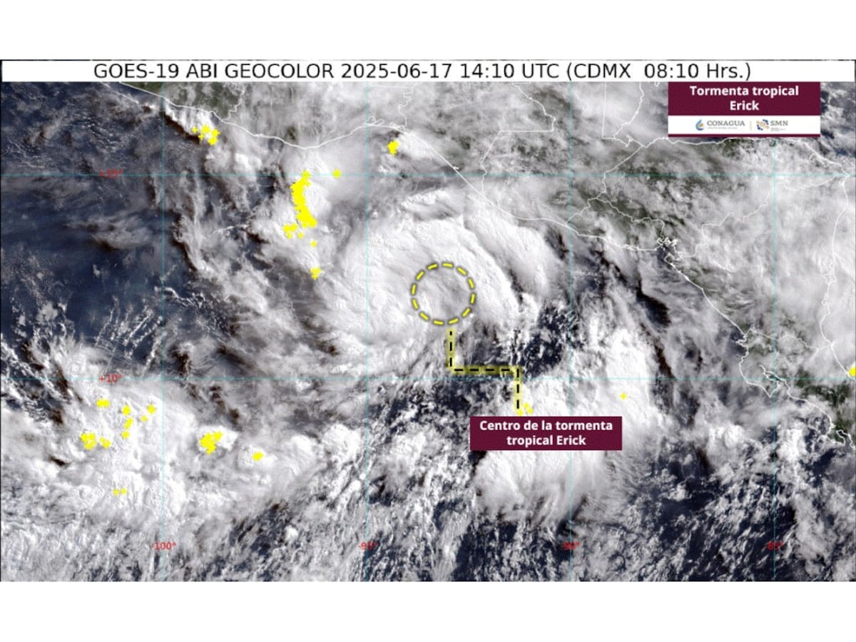 Tormenta Tropical Erick golpeará a México entre miércoles y jueves | SMN