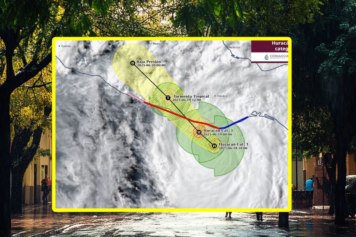 Huracán Erick se intensifica a categoría 3 y amenaza costas de Oaxaca y Guerrero