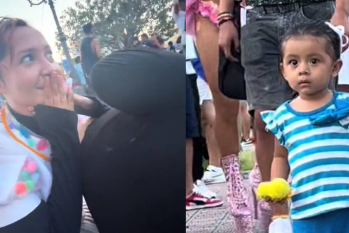 VIDEO | Niña queda en SHOCK al ver que debajo de la botarga de Minnie Mouse había una persona