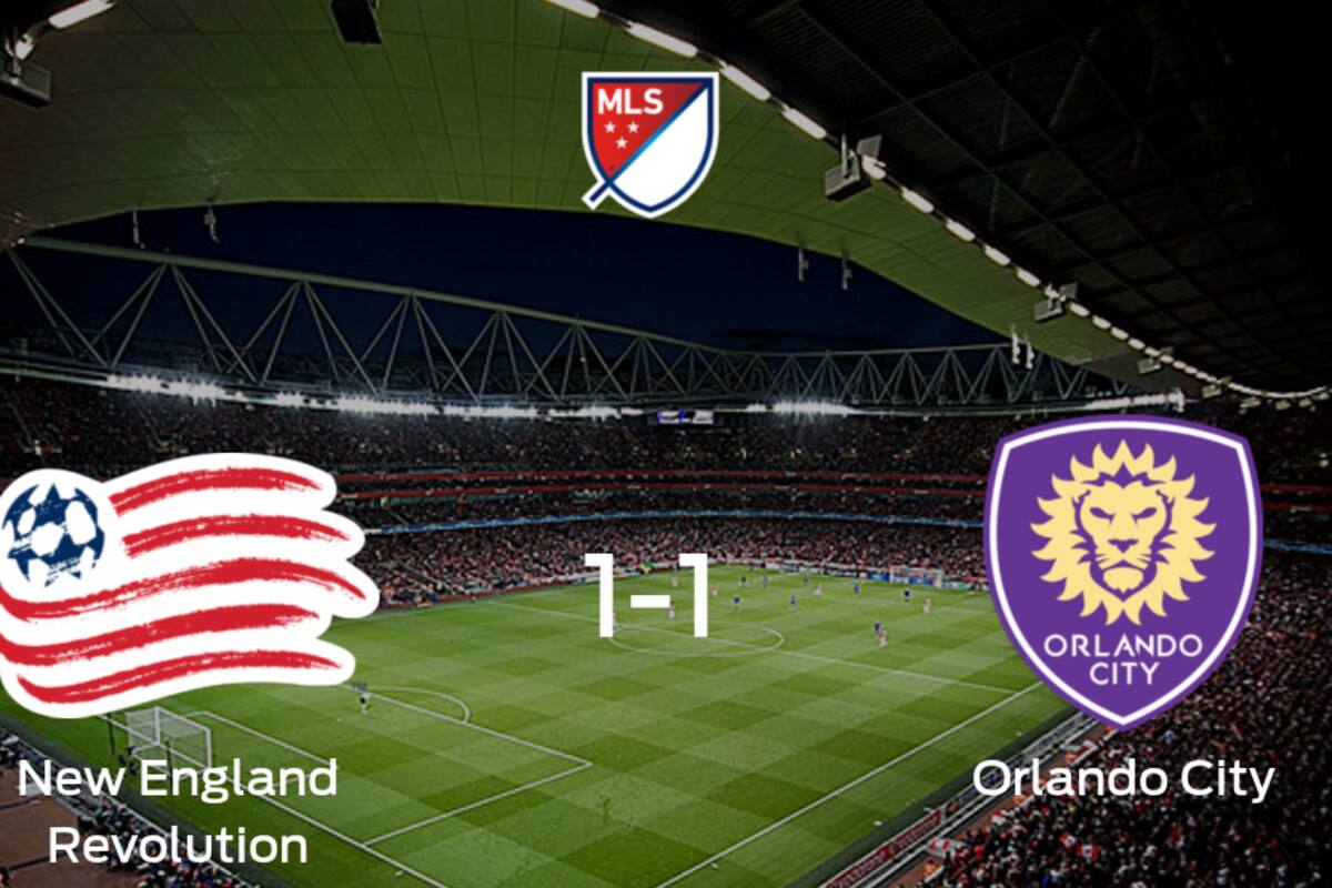 New England Revolution y Orlando City finalizan su encuentro liguero con un
empate (1-1)
