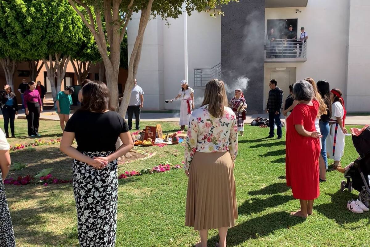 Con ceremonia de reconexión con la naturaleza, alumnas de Itson conmemoran el Día de la Mujer