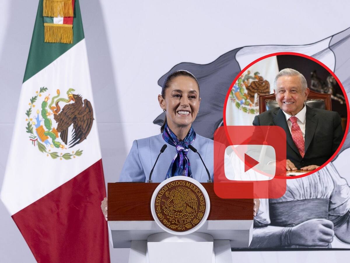De AMLO a Sheinbaum: La "Mañanera del Pueblo" se mantiene como la transmisión más vista de Youtube. | Crédito: Presidencia/X @lopezobrador_/Canva