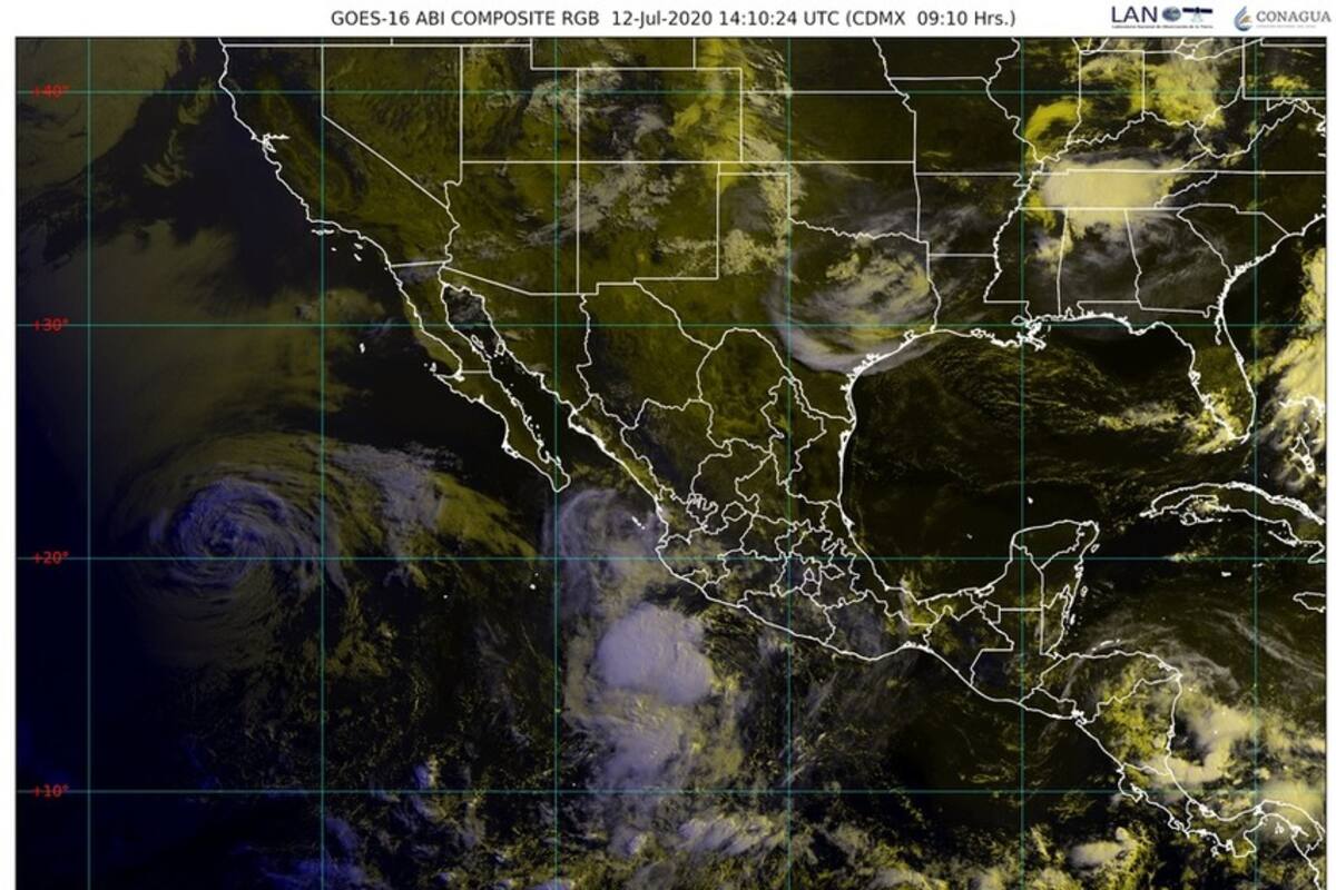 Clima: Se pronostican, para esta noche, lluvias muy fuertes en Colima, Guerrero, Jalisco, Michoacán, Nayarit y Oaxaca