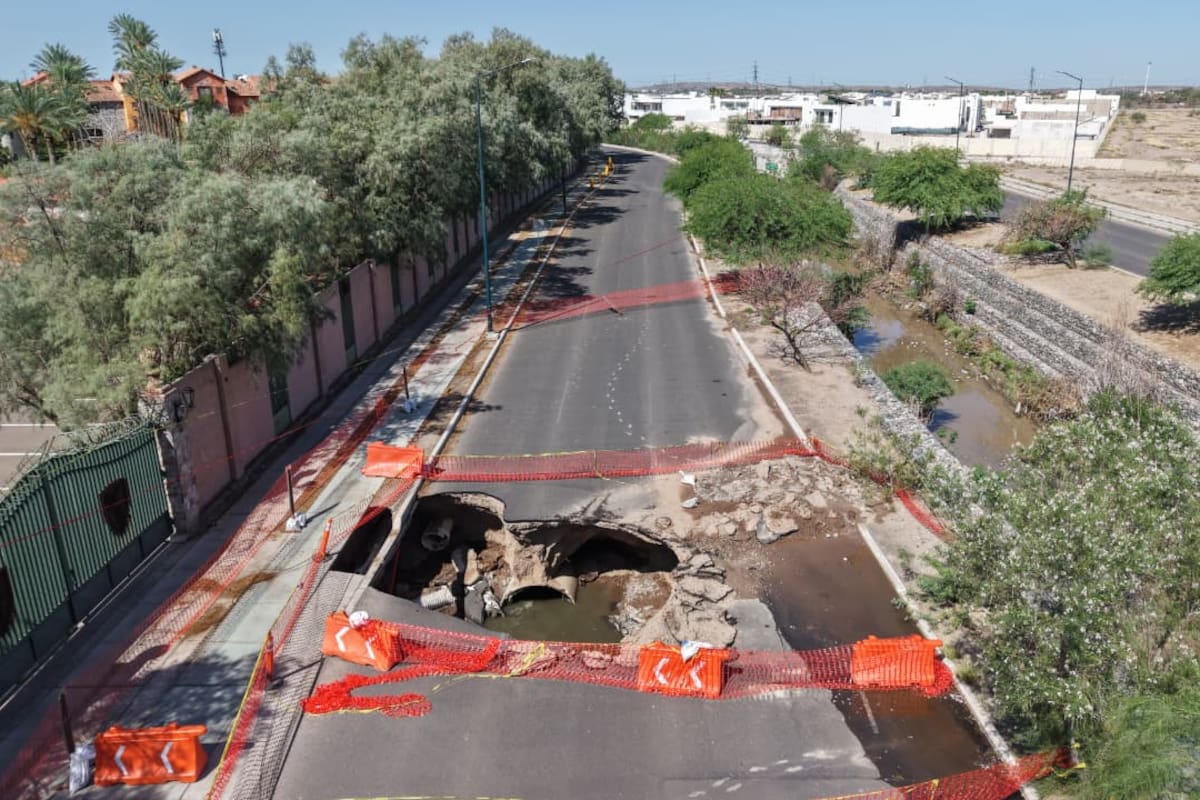 Lluvias dejan 30 colapsos en Hermosillo: tres siguen en reparación y el de Quintero Arce tardará 90 días