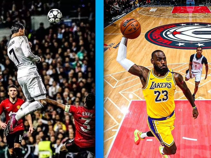 Cristiano Ronaldo salta más alto que un jugador promedio de la NBA