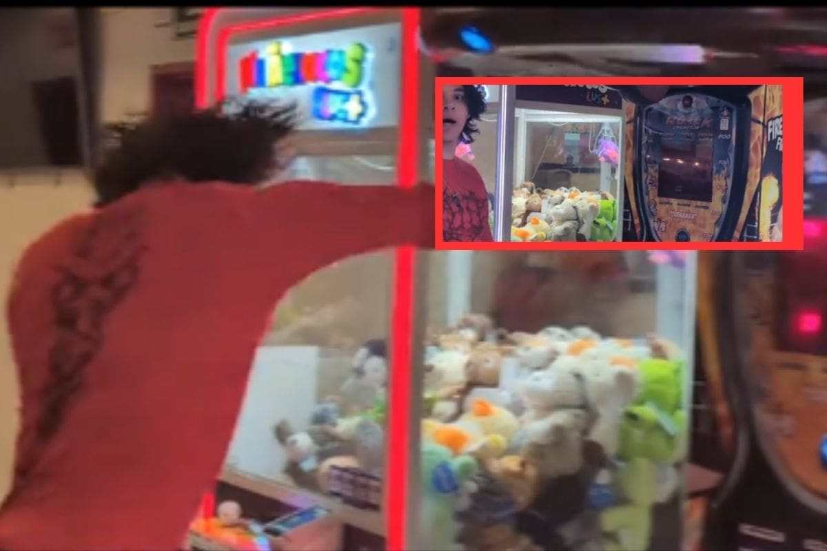 “No aguantó ni uno”: Hombre ‘apaga’ la máquina de golpes con un puñetazo y se hace viral