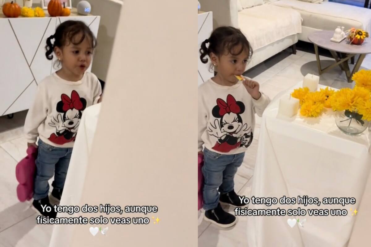 Niña conmueve a todos en redes sociales al reconocer a su hermanito fallecido en un altar (VIDEO)