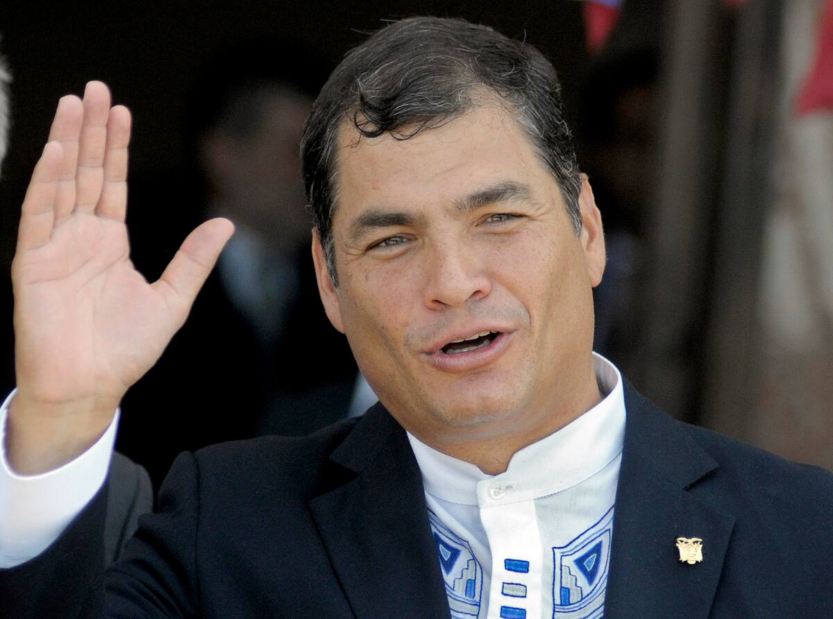Fotografía de archivo del expresidente Rafael Correa en Montevideo, Uruguay, en diciembre 20, del 2011. | Crédito: AP Photo/Matilde Campodonico