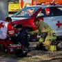 Choque en la Bellavista deja a motociclista lesionado
