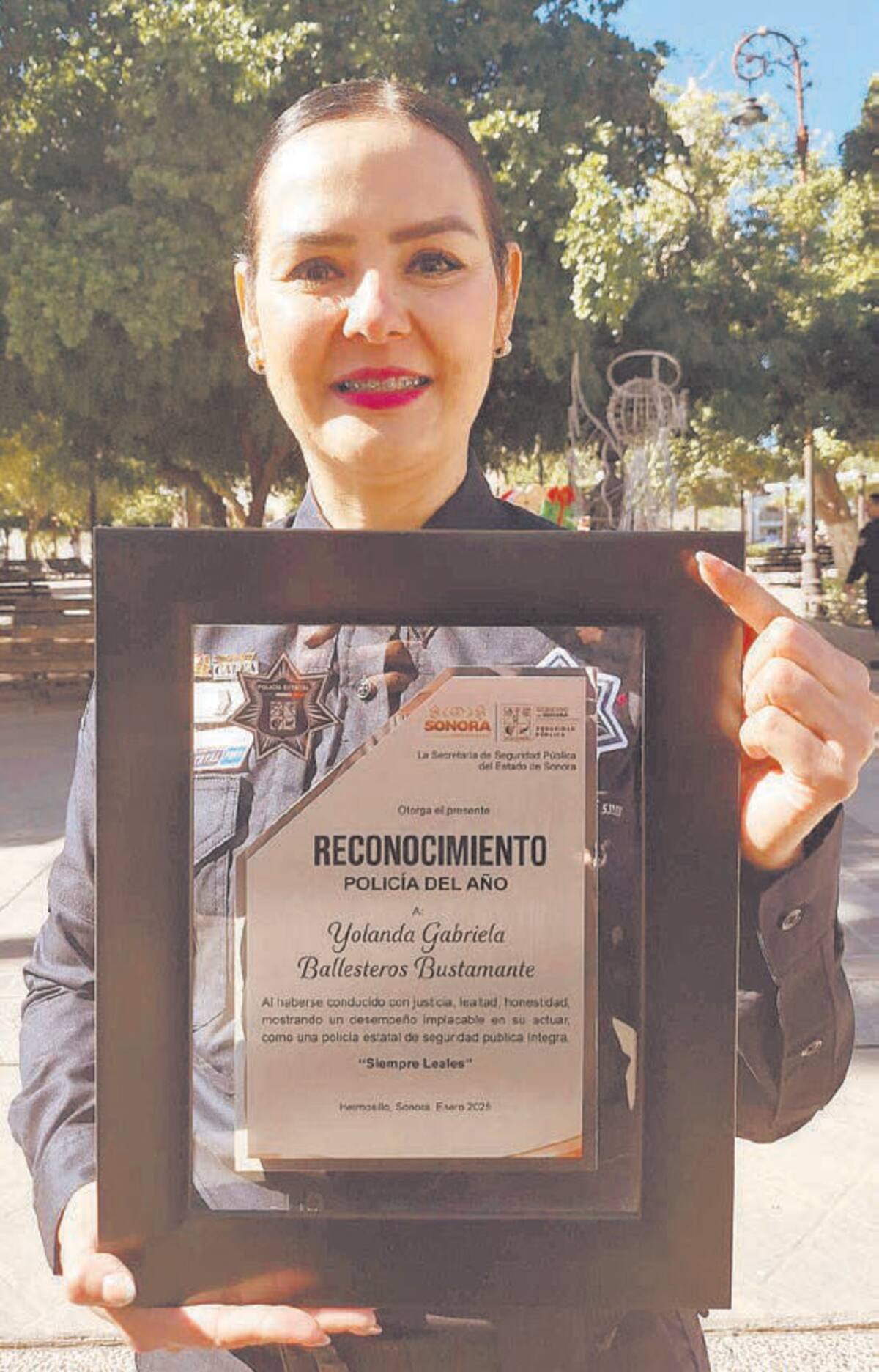 Yolanda Gabriela Ballesteros
Bustamante es directora del programa Salva, de la Policía Estatal. FOTO: LEONOR HERNÁNDEZ