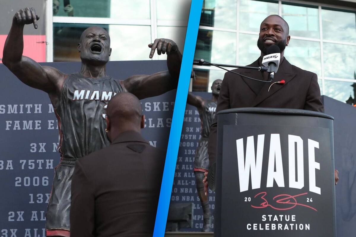 Dwyane Wade es inmortalizado: Miami Heat presenta su nueva estatua