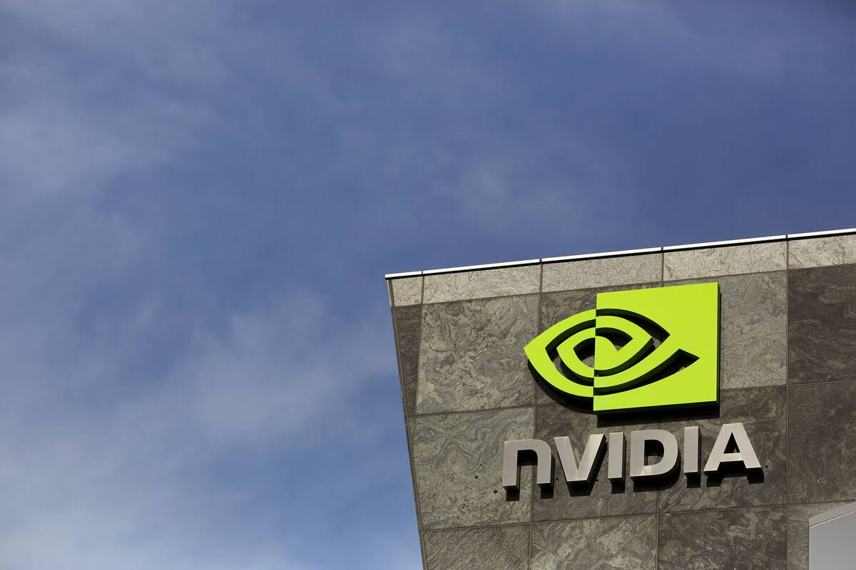 FOTO DE ARCHIVO: Logotipo de la empresa tecnológica Nvidia en su sede en Santa Clara, California, 11 de febrero, 2015. REUTERS/Robert Galbraith