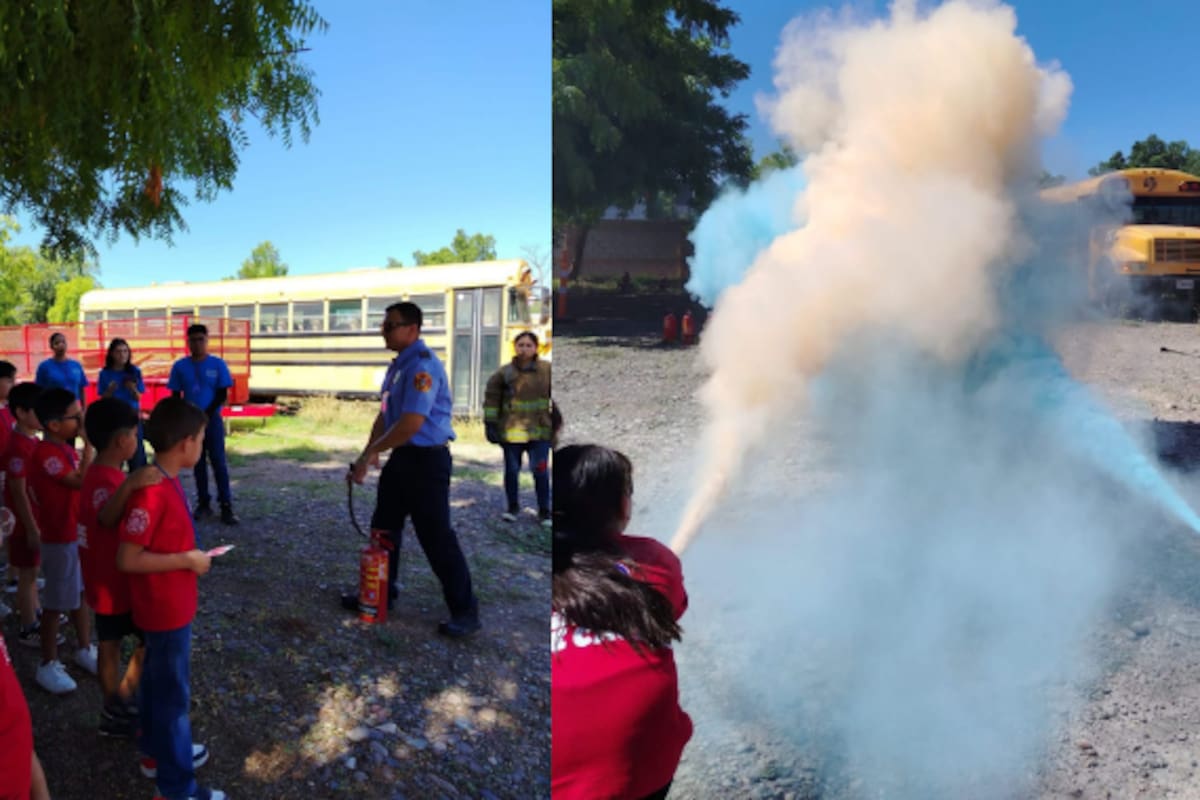 Enseñan prevención a niños durante Campamento Bombero Junior
