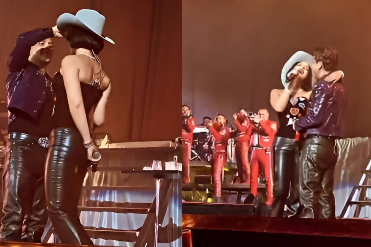 Ángela Aguilar enciende las redes al aparecer en concierto de Nodal