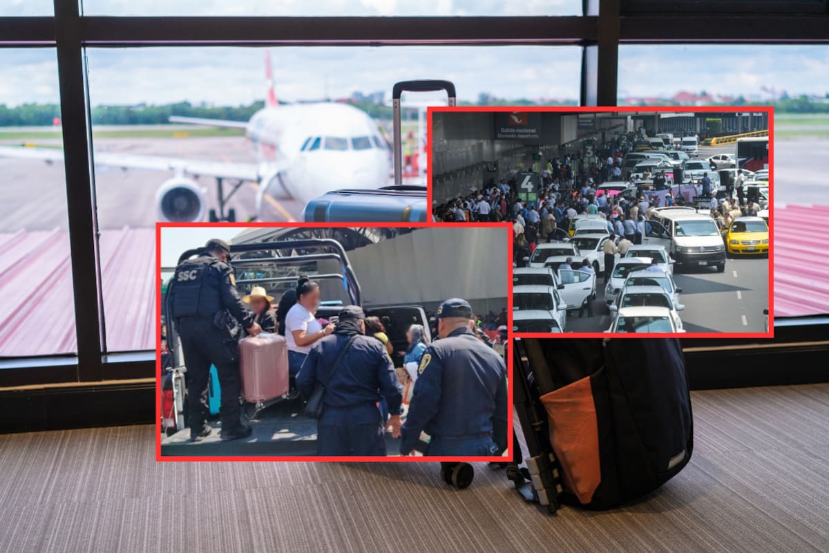 Bloqueo de taxistas en el AICM afecta acceso a Terminales 1 y 2; AQUÍ las rutas alternas