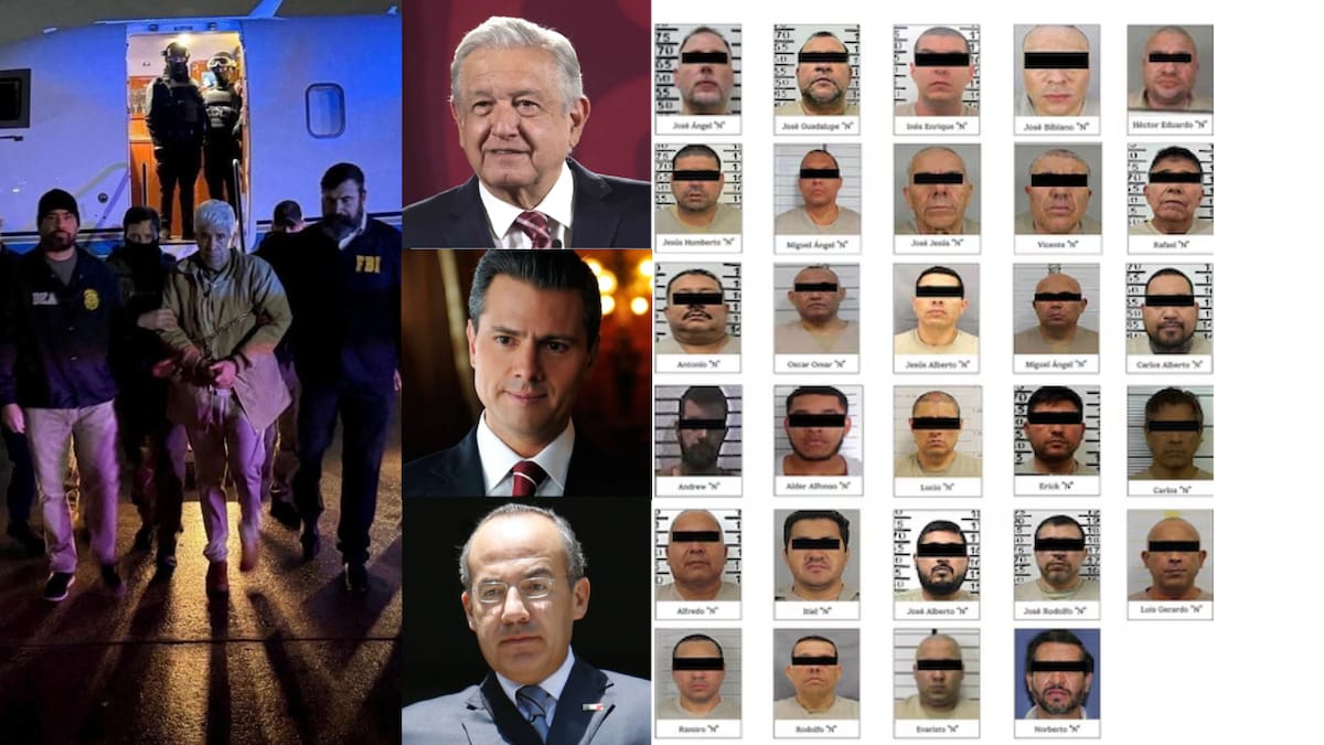 Así se reparten las detenciones de los 29 narcos enviados a los Estados Unidos entre las presidencias de Andrés Manuel López Obrador, Enrique Peña Nieto y Felipe Calderón. | Especial GH