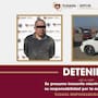 Detienen a conductor por atropellar a oficial en intento de huida
