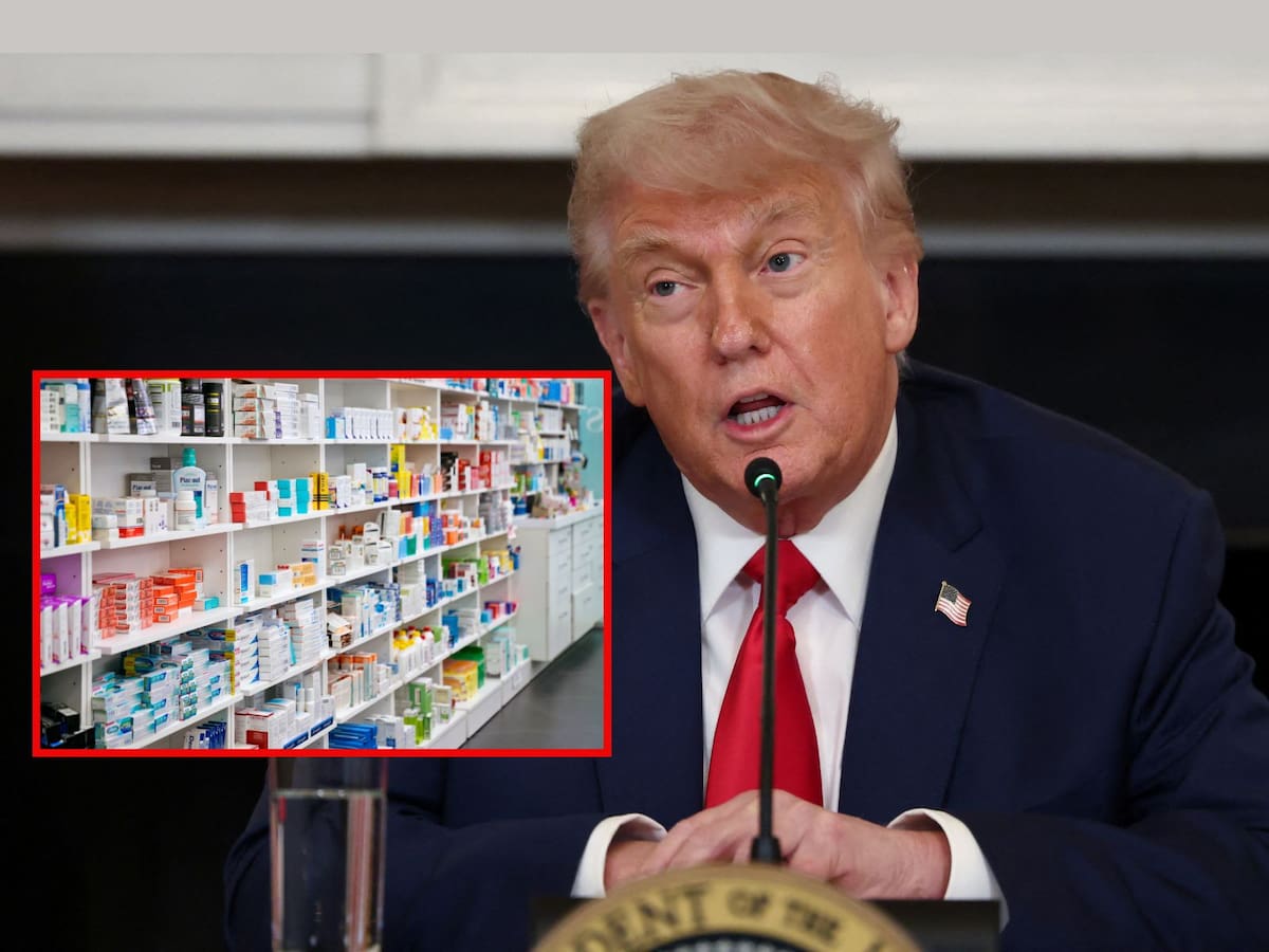 Trump amenaza con aranceles de hasta 250% a productos farmacéuticos importados. | Crédito: REUTERS/Canva