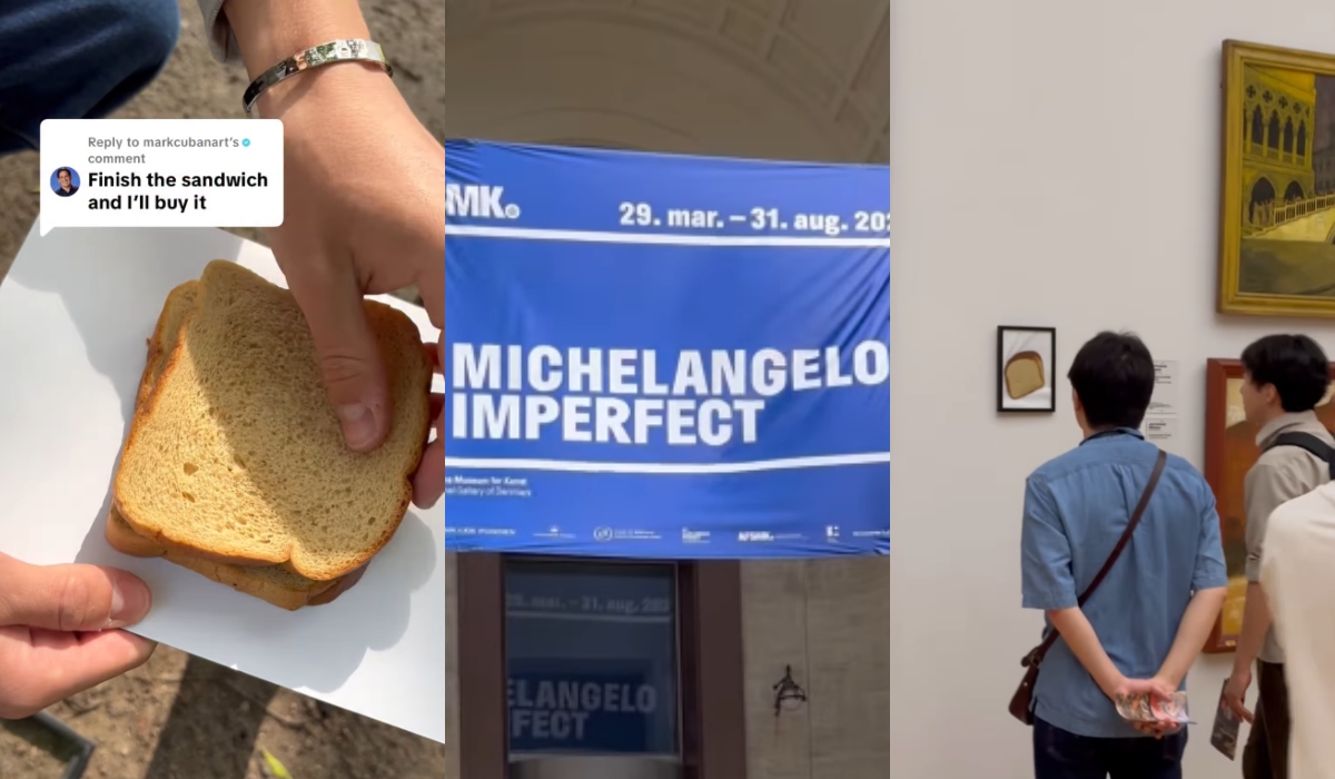 “La gente pensó que era arte”: joven enmarca un sándwich de mortadela y lo exhibe en un museo