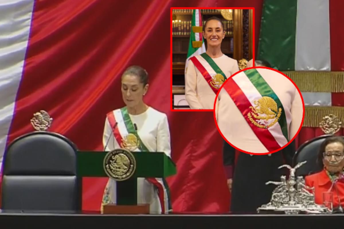 ¿La banda presidencial de Claudia Sheinbaum estaba al revés? Esta es la razón