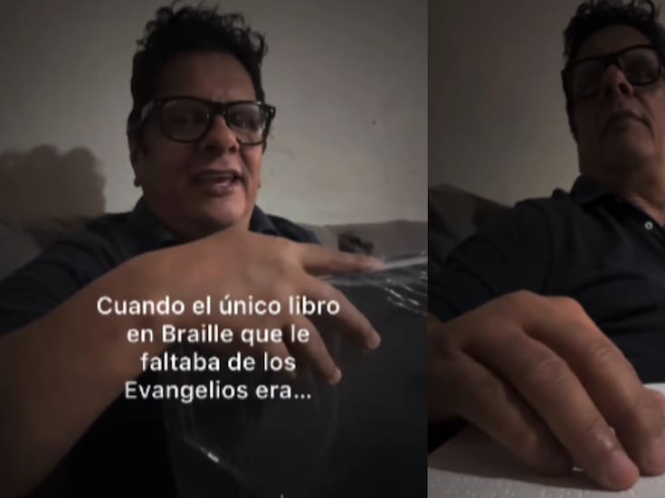 Familia conmueve al regalarle en braille el Libro de Juan de la Biblia que le faltaba a su abuelo