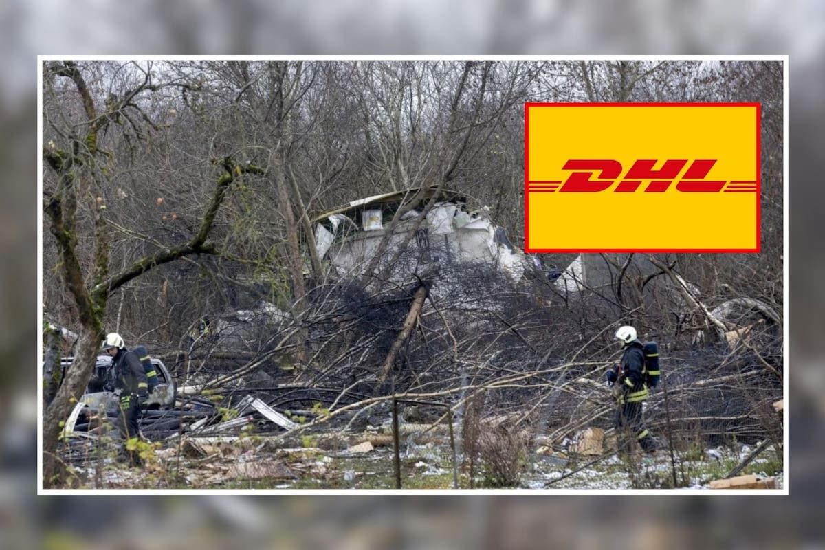 Avión de carga de DHL se estrella en Lituania dejando un muerto y varios heridos