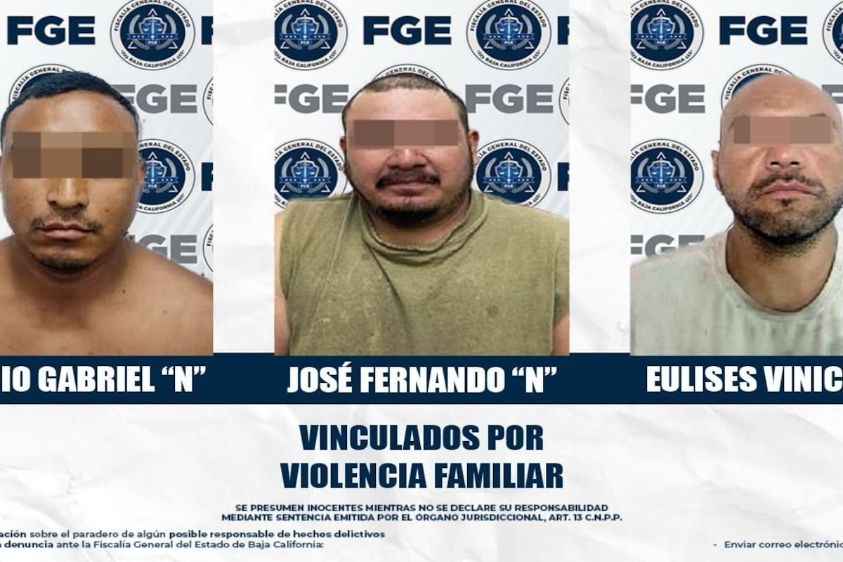 Procesan a tres sujetos por casos de violencia familiar en Mexicali