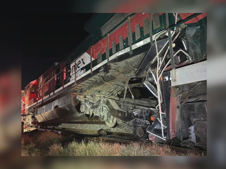 Choque frontal de locomotoras en Nogales deja cuatro trabajadores de Ferromex con lesiones graves
