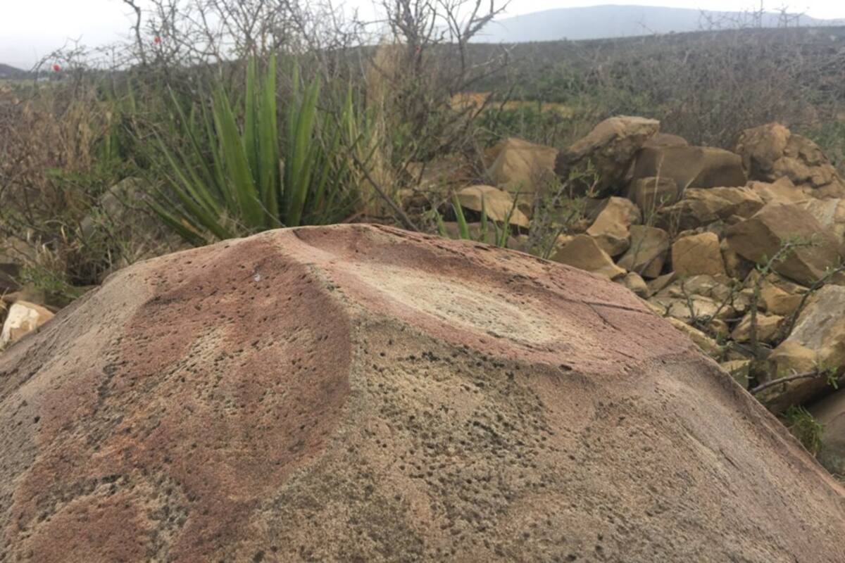 Artista Mercedes Aqui orina arte rupestre en Coahuila