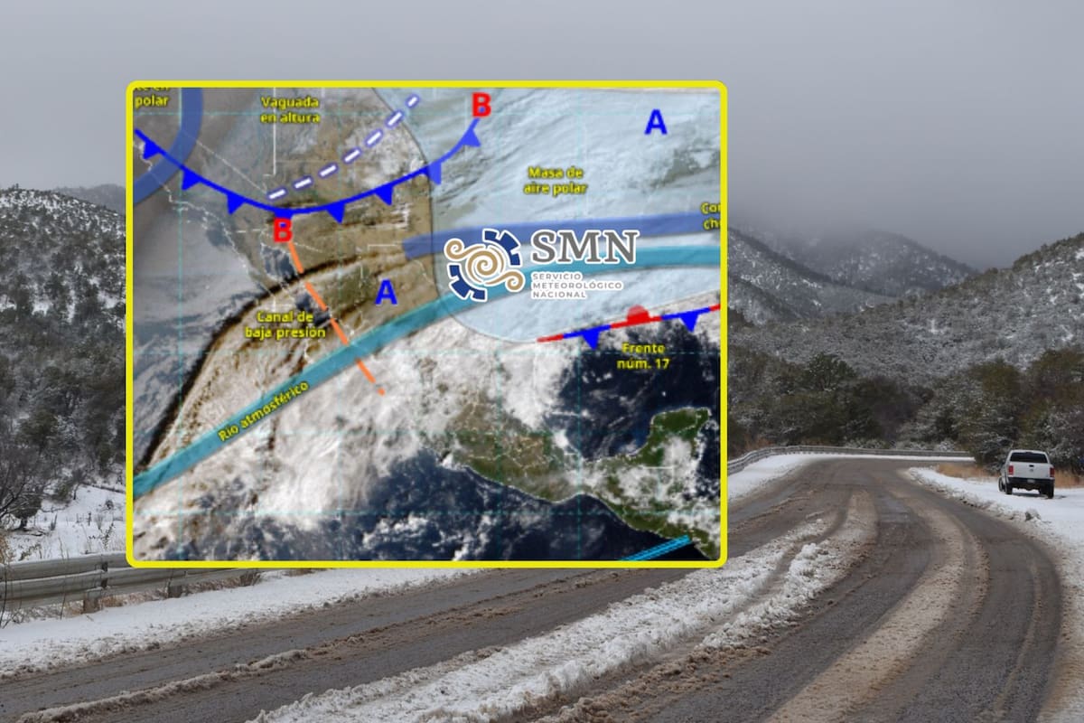 Frente frío 17 y el ingreso de un nuevo sistema ‘congelarán’ estas ciudades mañana miércoles y jueves; habrá lluvias fuertes, nevadas y rachas de hasta 80 km/h al Norte