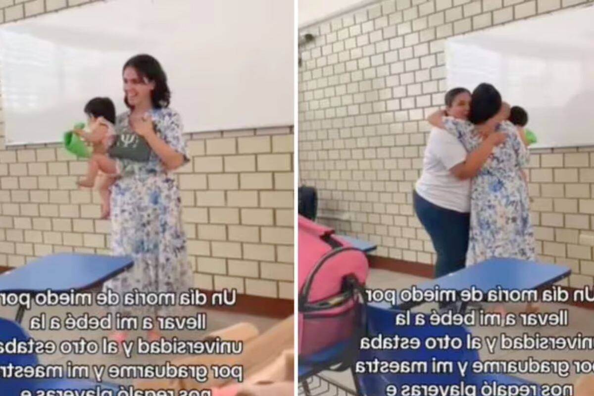 VIDEO | Maestra gana el afecto de Internet tras dar un regalo especial a una madre estudiante