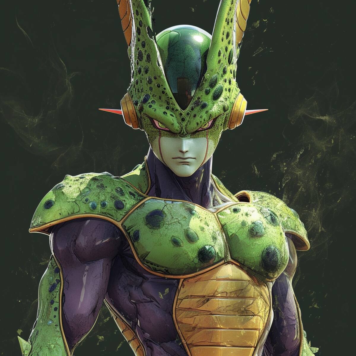 La inteligencia artificial da vida a Cell de Dragon Ball con un realismo asombroso, capturando su esencia malévola y cruel.